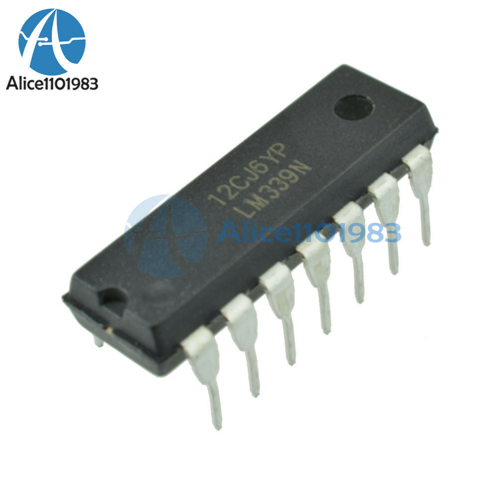 100PCS LM339 LM339N IC DIP-14 LOW POWER Quad Voltage Comparator