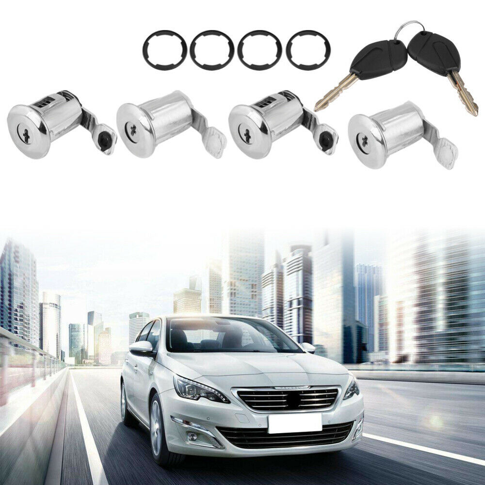 Car Door Lock Barrel Set with Keys for Peugeot Citroen Berlingo Xsara NEW