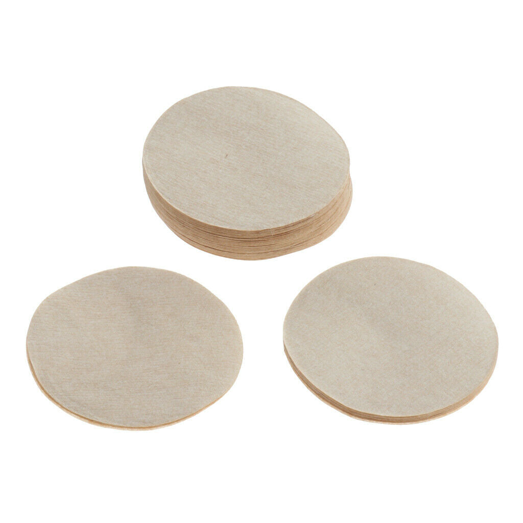 100Pieces Unbleached Coffee Filter Paper Moka Coffee Maker Kitchen Tool Beige -