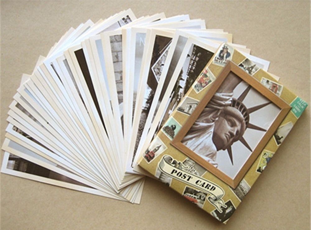 32pcs/Lot Duplicate Retro Posters Old Travel Postcards Wall Decoration Cards Set