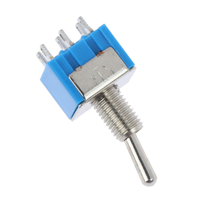 5X MTS-202 DPDT Switch 6A125V AC 6-Pin ON-ON Mini Toggle Switch 2Position SeA WF