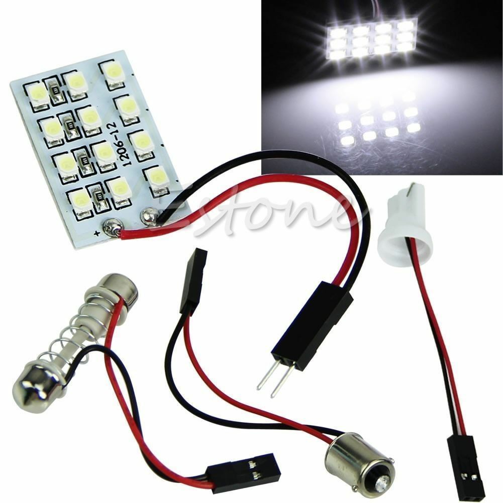 T10 BA9S 194 168 12-LED Car Interior Room Dome Door Light Lamp Bulb White 12V