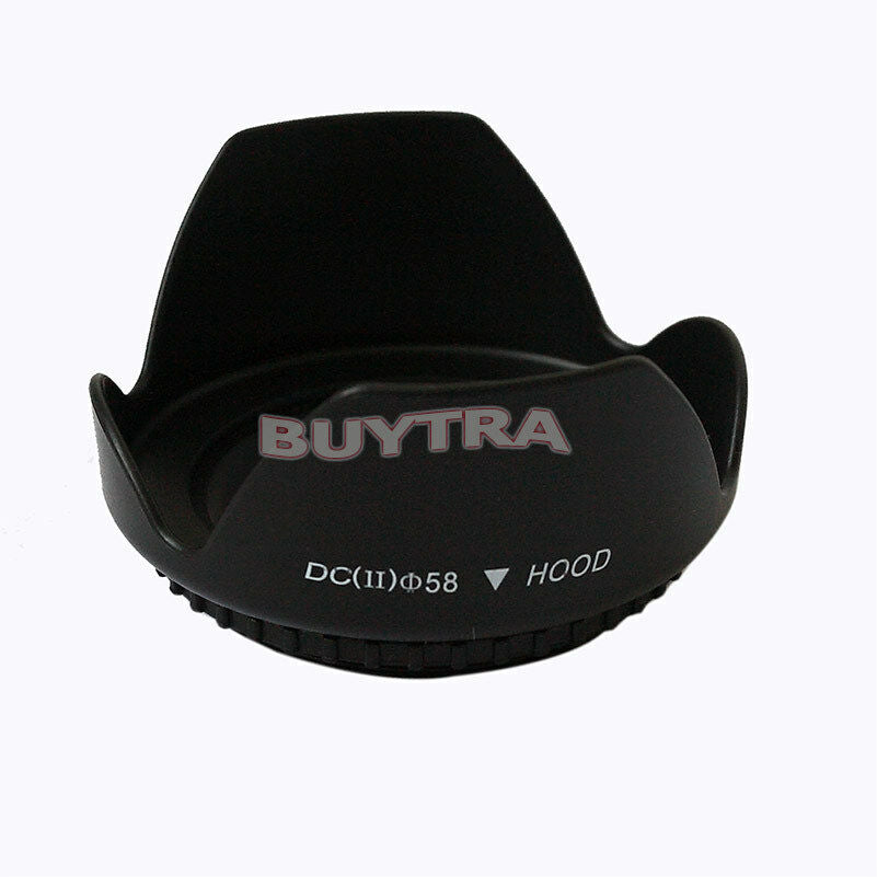 Spiral 58mm Camera Lens Hood for Canon Nikon UV Mirror Universal Black Be.l8