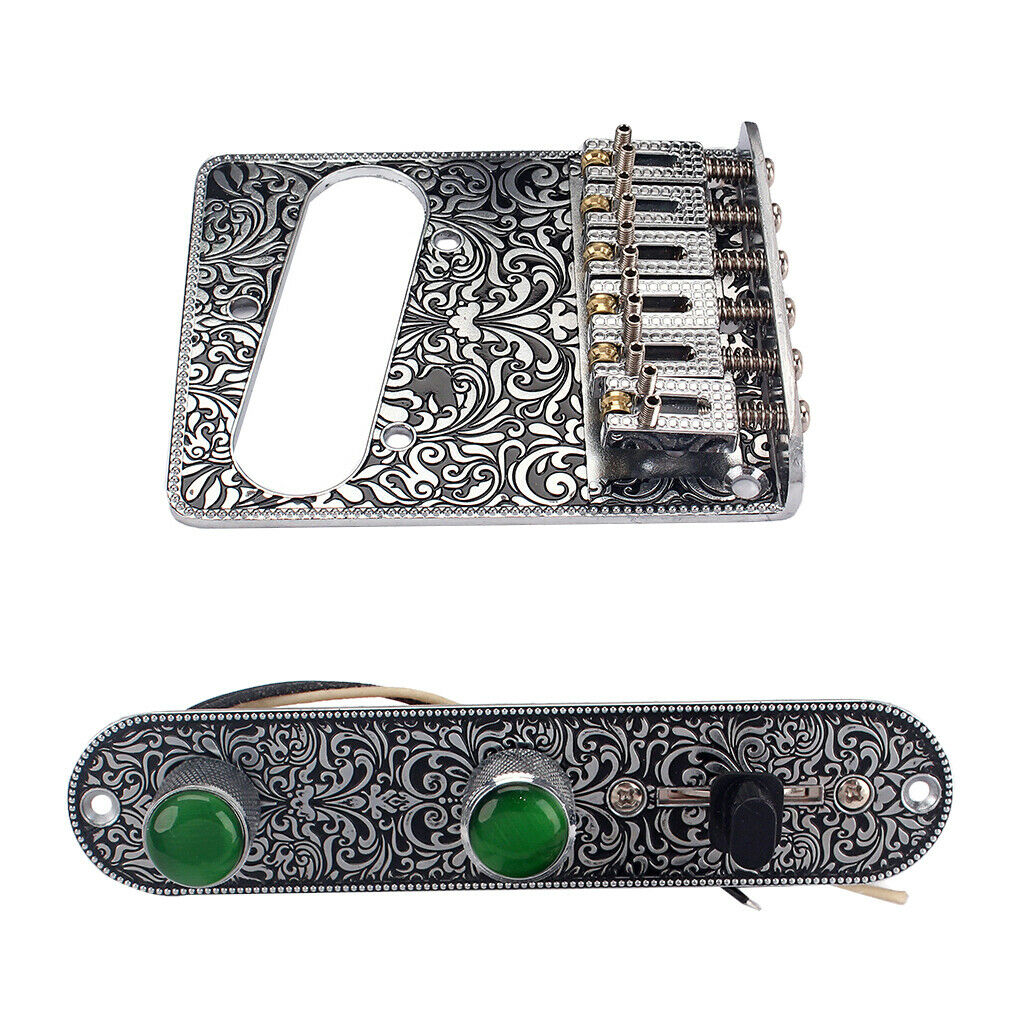 Zinc Alloy Guitar Prewired Control Plate  Guitar Bridge Plate Replacement