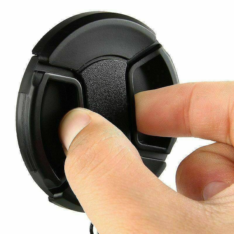 Replacement 77mm Front Lens Cap Center Snap on Lens Caps Fit For DSLR Camera AU