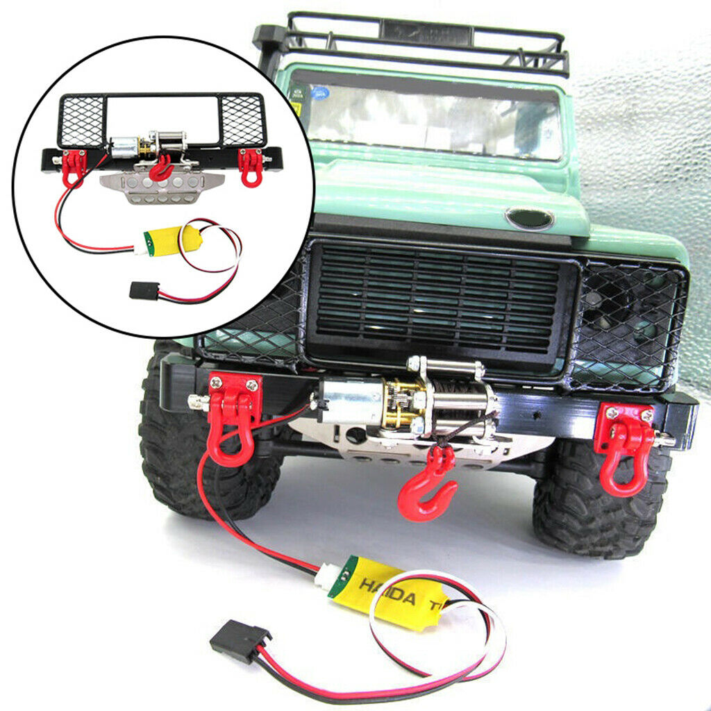 Front Bumper with Winch for MN D90 D99S RC Car Spare Parts Replacement Acc