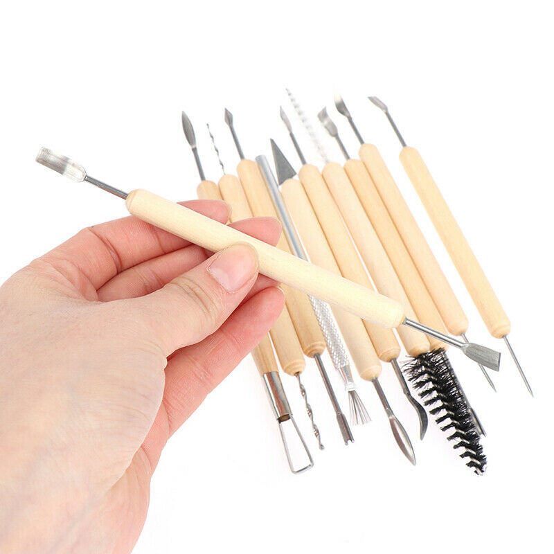 11Pcs Pottery Sculpture Tools Clay Sculpting Carving Modeling Ceramic DIY KiBDA