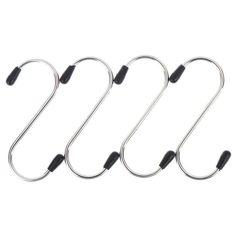 4pcs/lot  Metal S Shaped Hooks Bathroom Kitchen Hooks Stainless Steel Hoo.l8