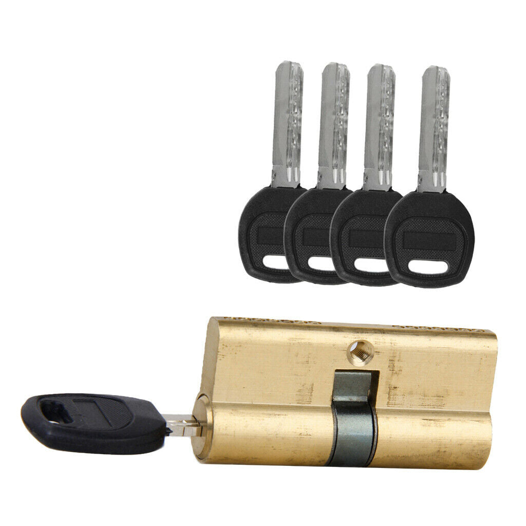 65MM 32.5/32.5 75MM 37.5/37.5 Brass Key Cylinder Door Lock Barrel with 7 key