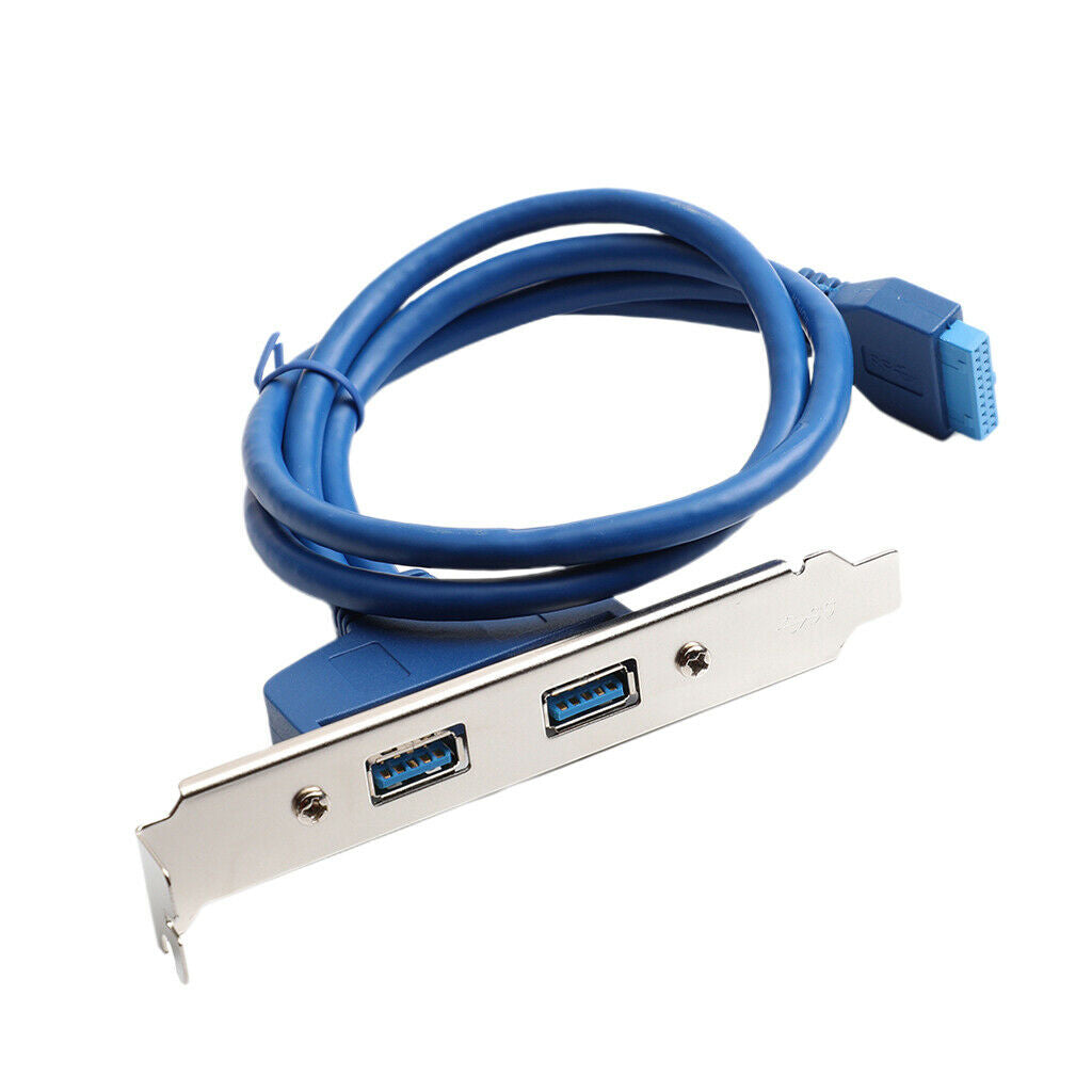 1Pack USB3.0 Back Panel Expansion Bracket to 20Pin Header Cable