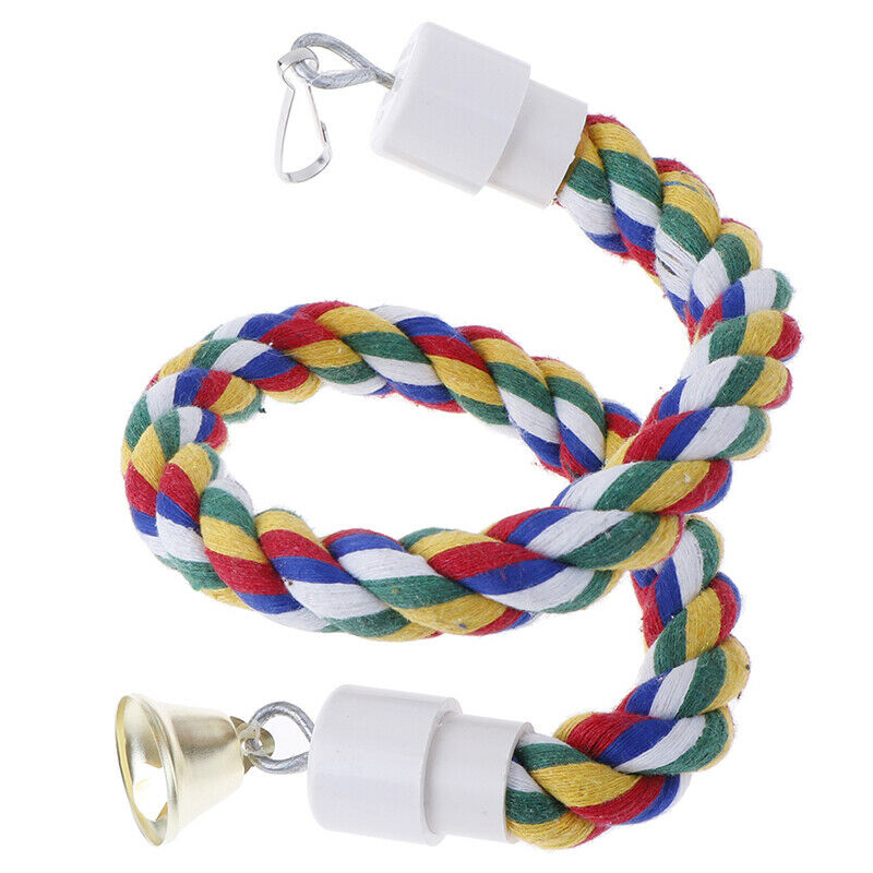 50cm/19.7in Bird Perch Spiral Cotton Rope Chewing Parrot Climbing Standin.l8