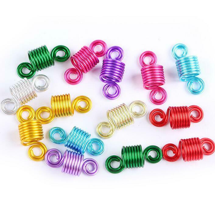 20pcs Mixed Hair Coils Cuffs Braids Dreadlocks Aluminum Hair Decoration Jewelry