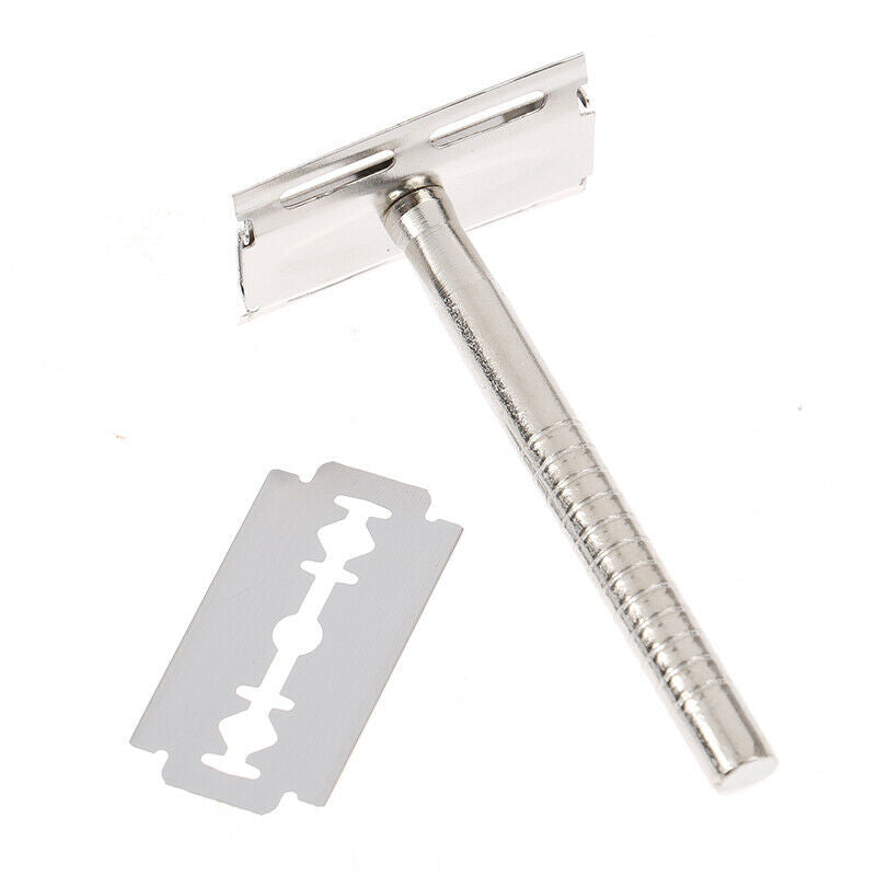 1Set Practical Safety Men Double Edge Blade Shaving Hair Razor Shaver Bl JD