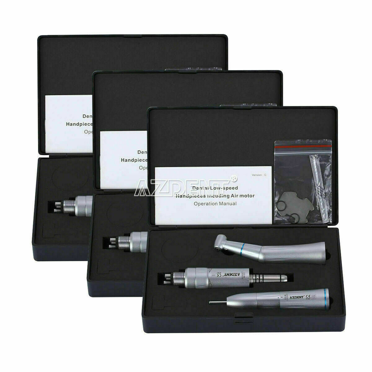 Dental Low Speed Handpieces Kit 1:1 Inner Water Internal Spray 4H Fit Handpiece