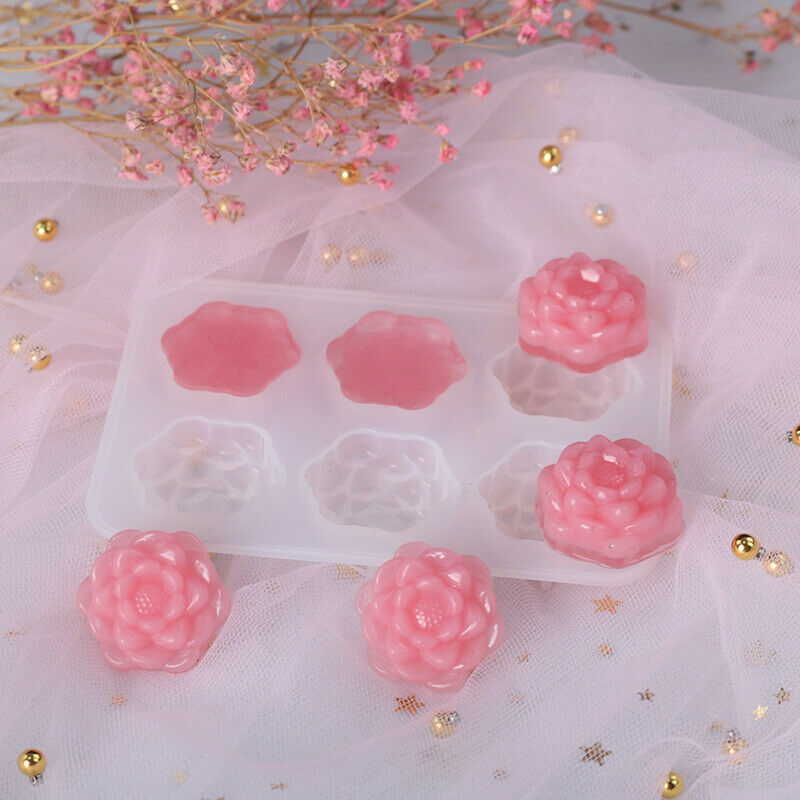 6 x Rose Flower Chocolate Silicone Mould Mold Homemade DIY Baking Tools C.l8