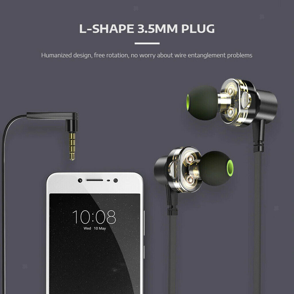 Z1 Double Moving Ring In-ear Magnetic Subwoofer Universal Earphone