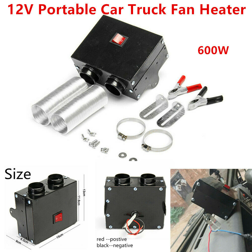 12V 600W Portable Car SUV Truck Fan Heater Warmer Windscreen Defroster Demister