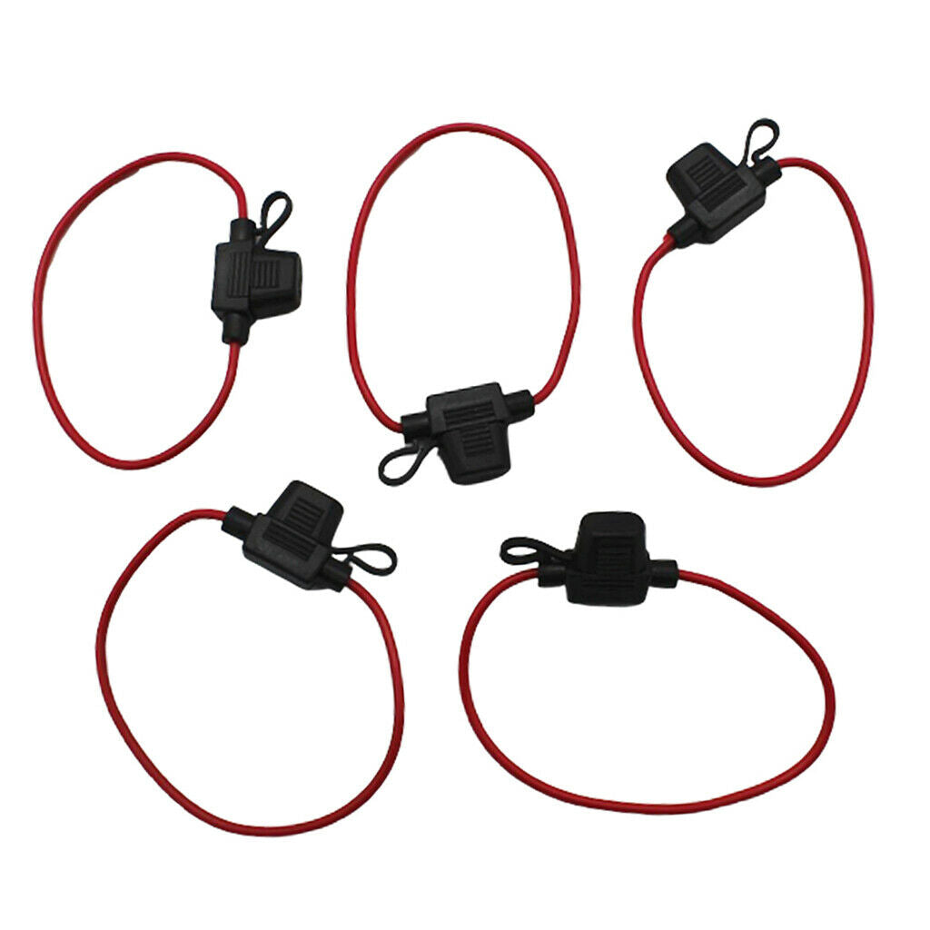 In-line Fuse Holder Mini Blade Fuse Holder with 14AWG Cable DC 12V for Car