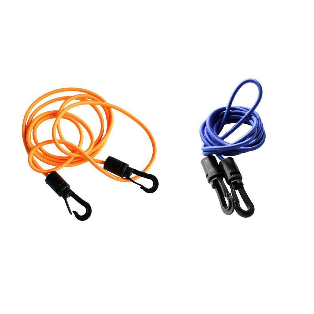 Elastic Bungee Shock Cord String Rope with Hooks for Kayak Boat Fluorescent