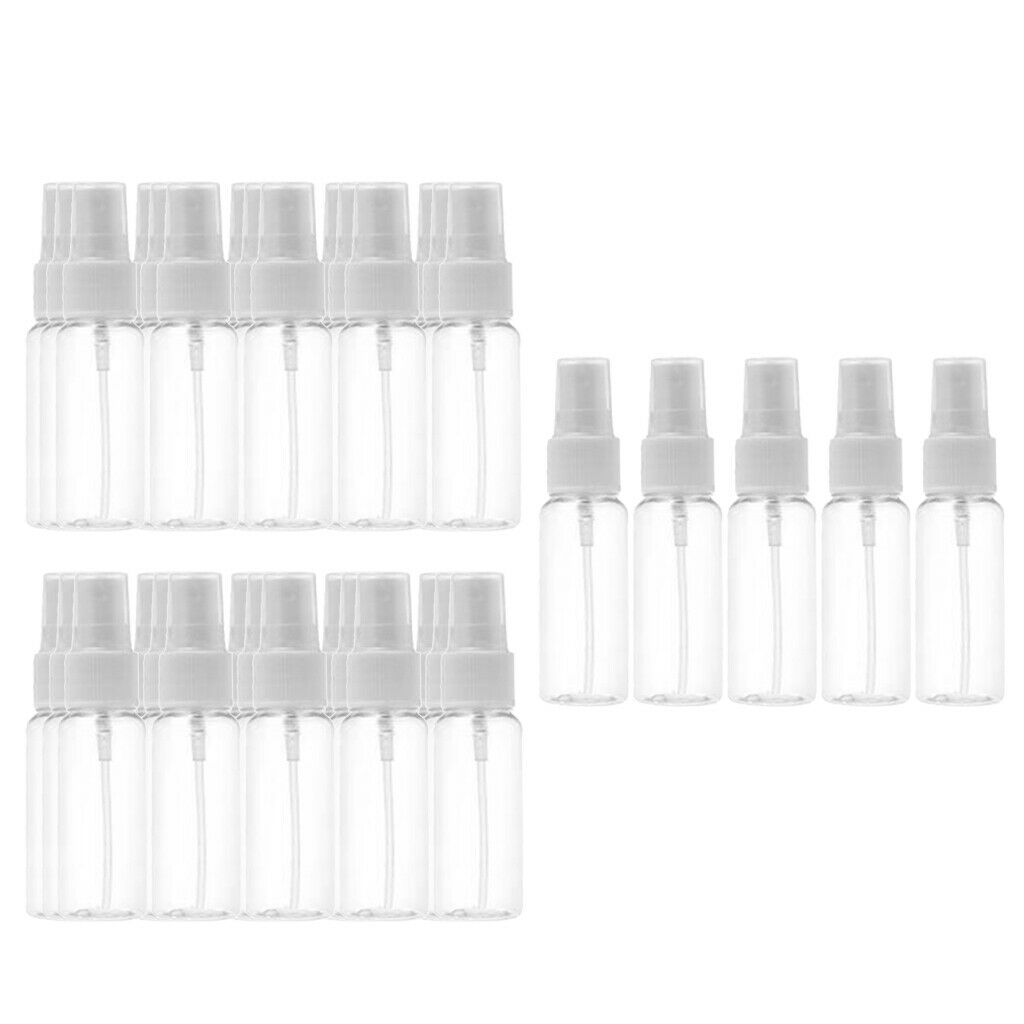 35x Portable Mini Clear Sprayer Bottle Makeup Bottles Pump Travel Container 30ml