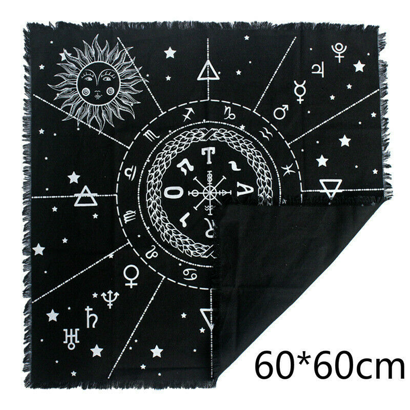 Altar Tarot Cards Tablecloth Cloth Constellation Pagan Wicca Tapestry Tassel New