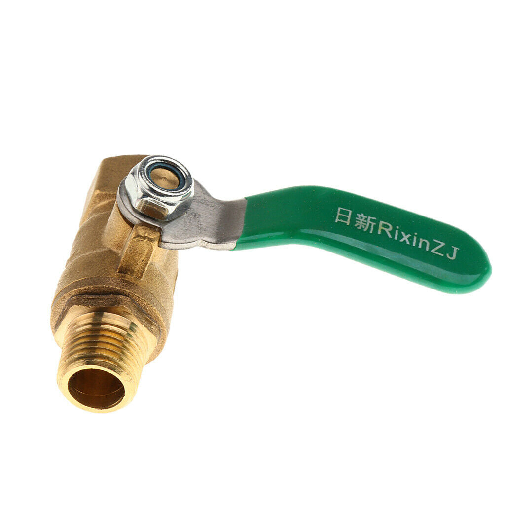 1/4" Female & Male BSP Brass Ball Valve Full Port Lever Shut-Off Handle
