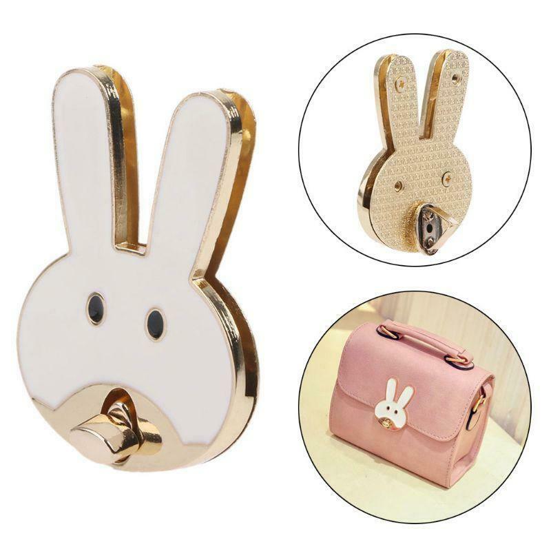 Rabbit Shape Clasp Turn Lock Twist Locks Metal Hardware For DIY Handbag Bag