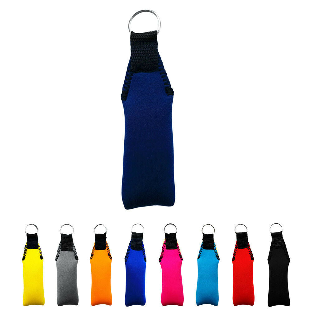 9Pcs/Set Rectangle Neoprene Floating Keyring Water Buoyant Keychain Key Holder