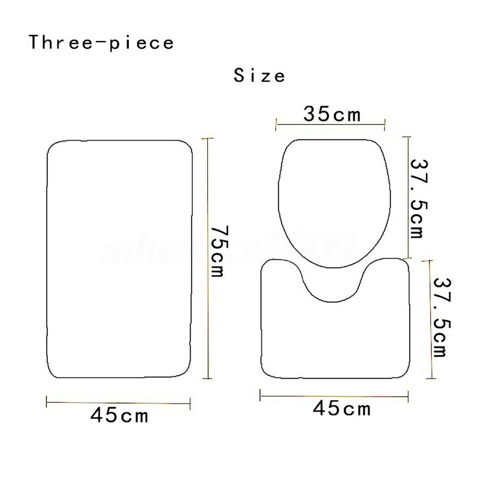 Christmas shower Curtain Bathroom Anti-slip Carpet Rug Toilet Cover Mat Set