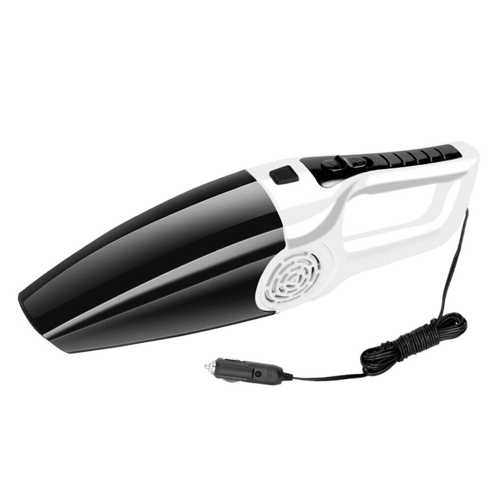 Portable 120W 12V Handheld Cyclonic Car Vacuum Cleaner Wet/Dry  White