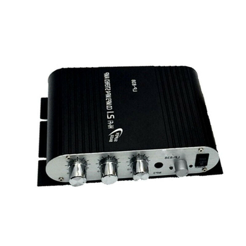 Lepy LP-838 20W Mini HiFi BASS 2.1 Car Home Audio Amplifier Mobile PC Player 12V
