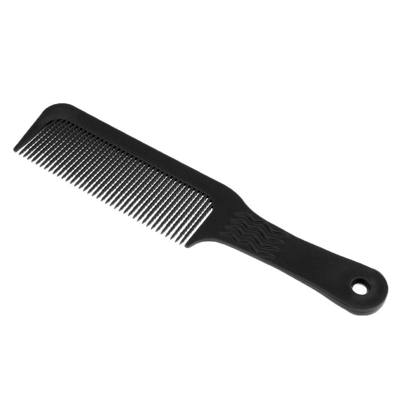 Flat Top Clipper Comb Finely Waved Teeth Barber Hair Cut Styling Comb Black