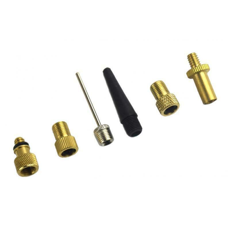 6pcs Bicycle Valve Adaptor Converter Kit Pump Inflator Accessory Bicycle
