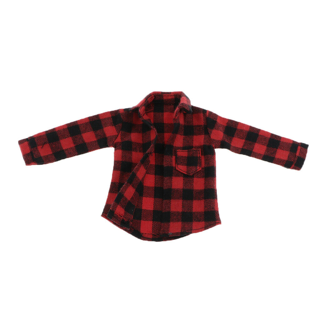 1:6 Scale Male Soldier Red Check Coat for Enterbay TC Action Figures Parts