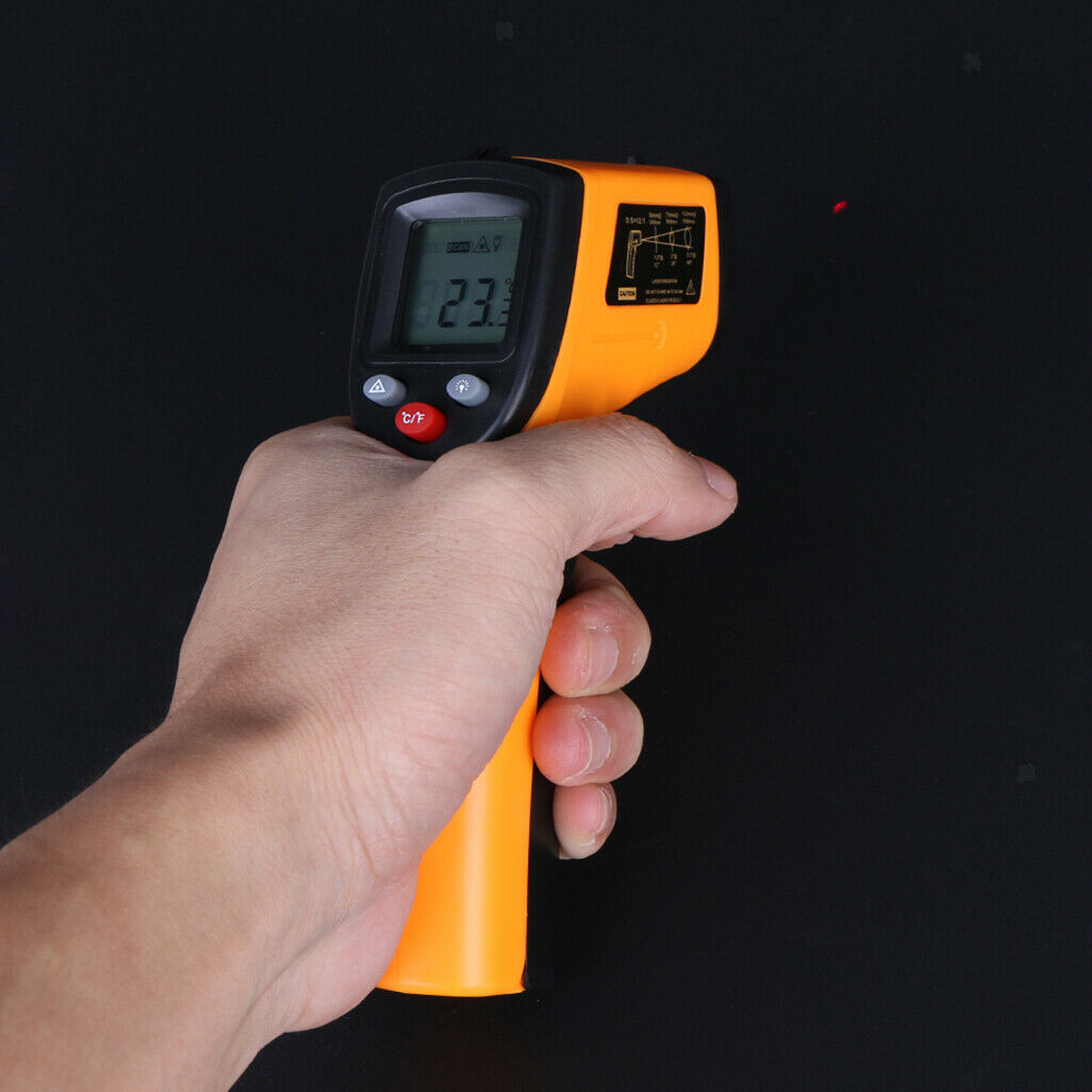 2/Pack LCD Digital Dispaly Infrared Thermometer Gun Industrial Pyrometer