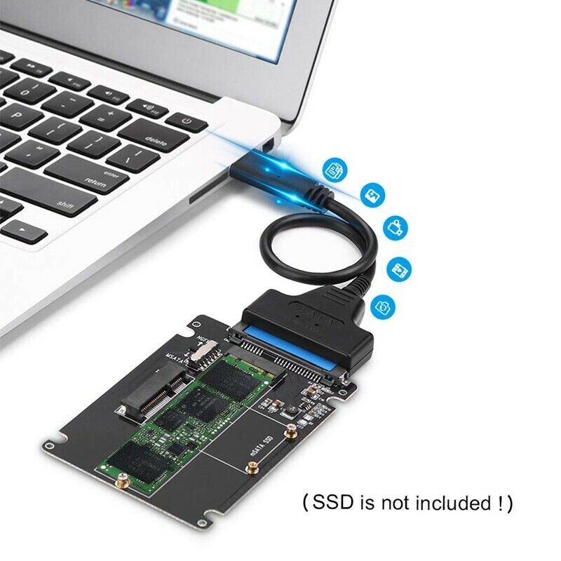 M.2 NGFF or MSATA to SATA 3.0 Adapter USB 3.0 to 2.5 SATA Hard Disk 2 in 1 ConK4