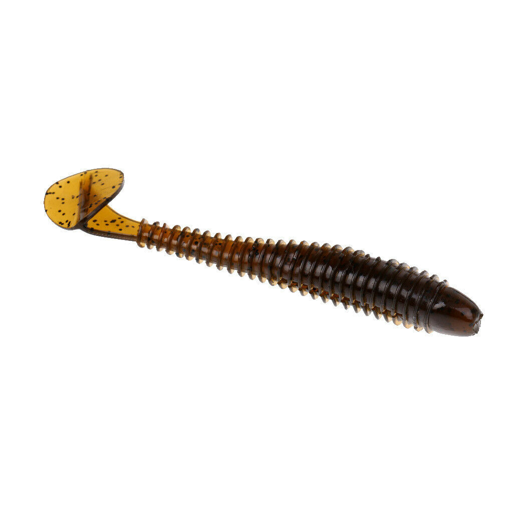 5Piece Lifelike Soft Long Fishing Lure Swimbaits Worm Artificial T Tail Bait