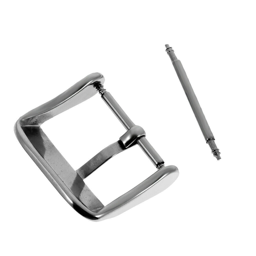 High Strong Watch Band Strap Buckle Polished Stainless Steel Parts 18mm