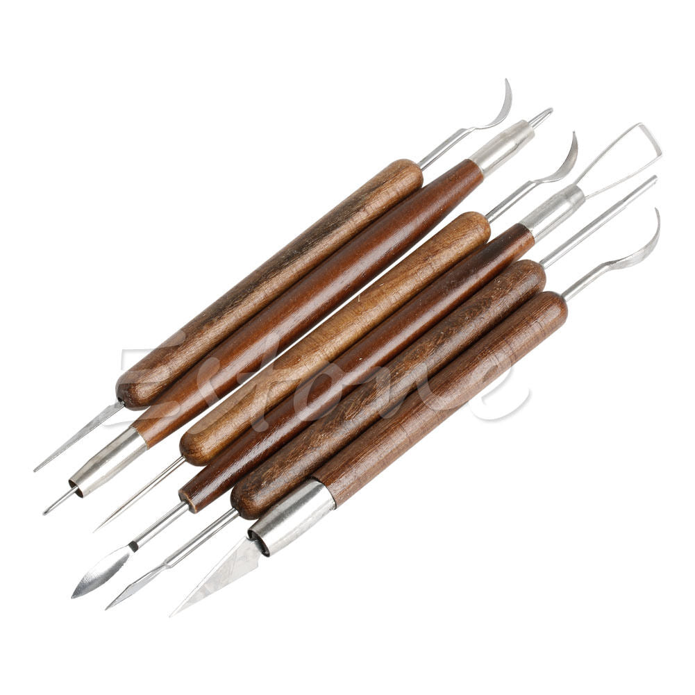 6X Clay Sculpting Set Wax Carving Pottery Tools Shapers Polymer Modeling new