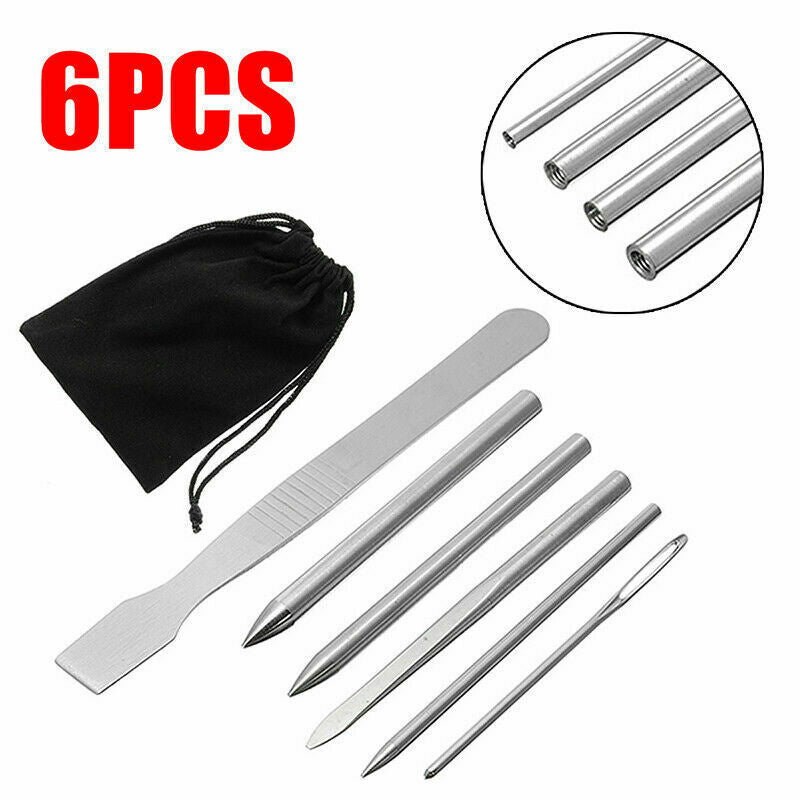 6PCS Paracord Bracelet Stainless Steel FID Lacing Stitching Needles Set Creative