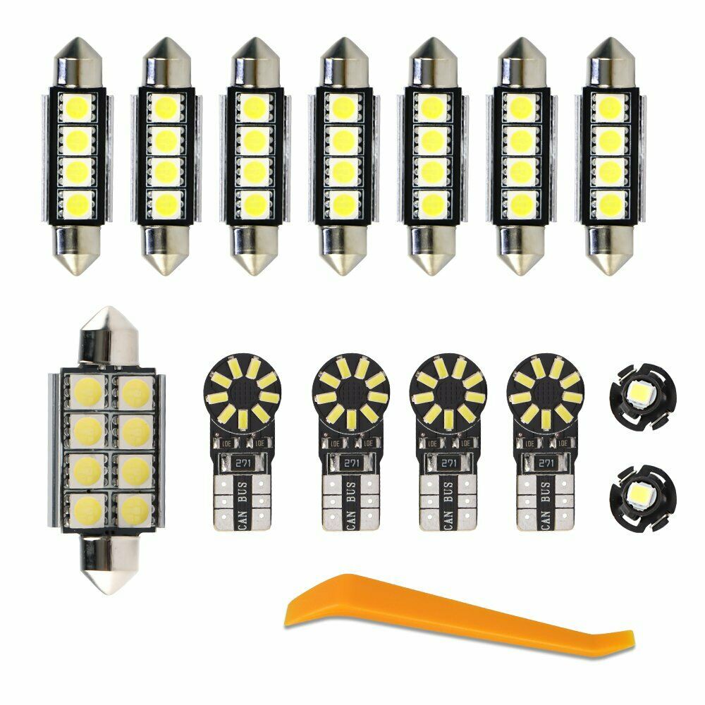 14PCs Interior LED Bulbs Package Canbus Error Free White Fits for VXWX GXLFX MK4