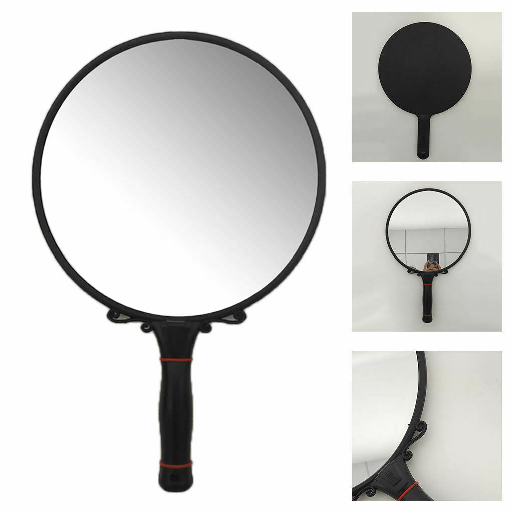 Portable Round Hand Mirror Hairdressing Large Handheld Mirror Large Viewing