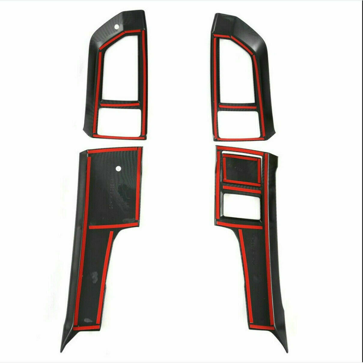 4*Carbon Fiber Central Control Cover Frame Trim For Ford F150 F-150 2015-19 New