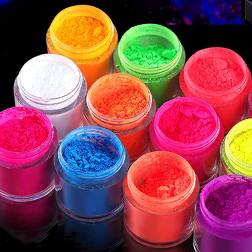 Halloween Party Luminous Nail Powder DIY Acrylic Tips Decoration Powder