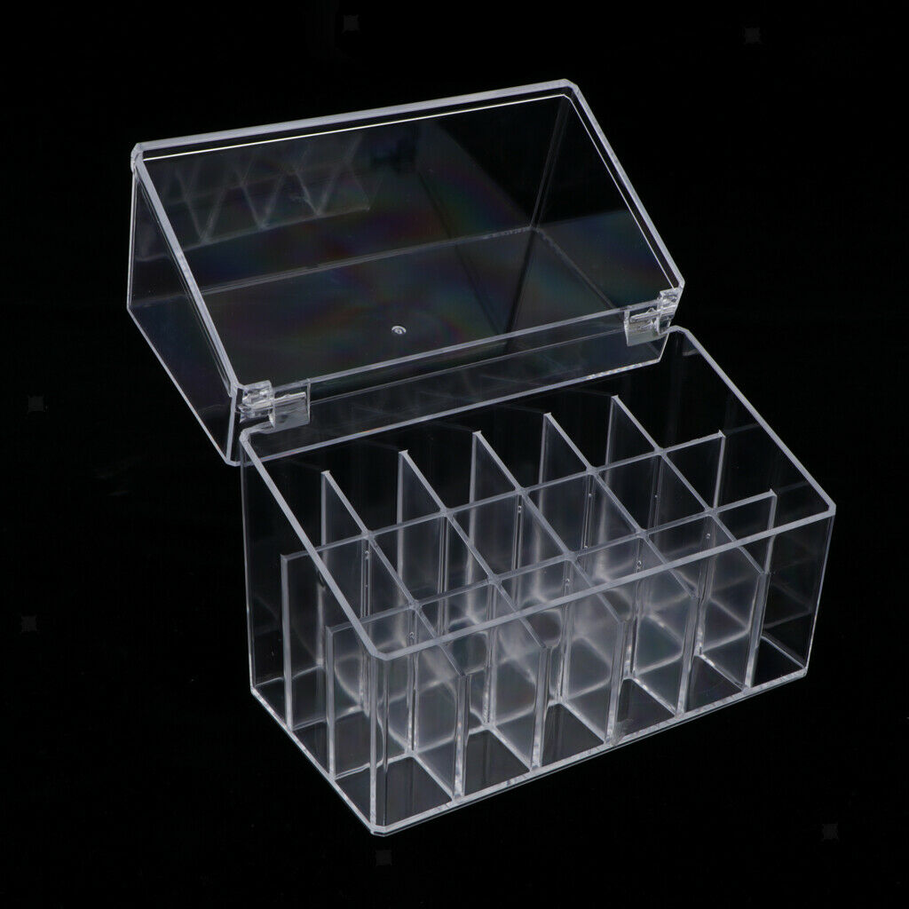 Acrylic Lipstick Organizer Dustproof Lipgloss Case Makeup Storage 18 Spaces
