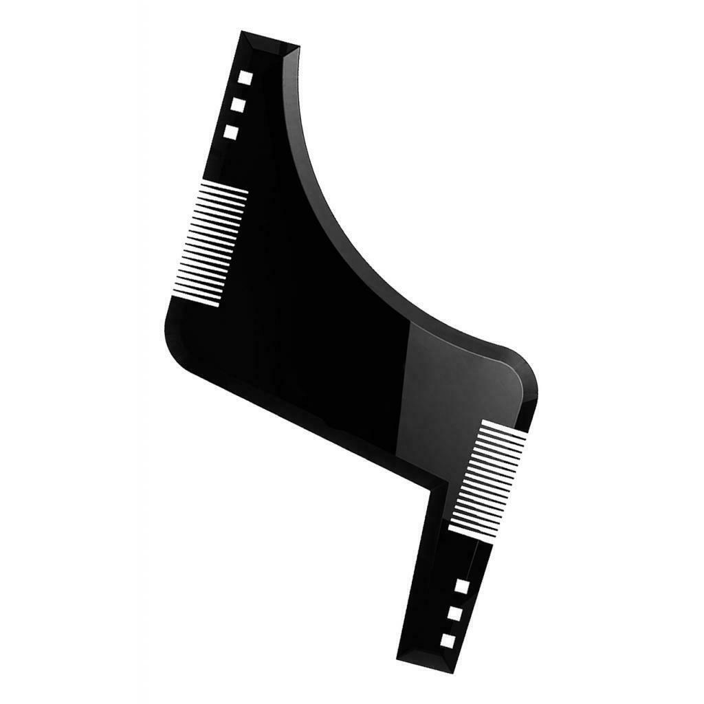Beard Tool Stencil Symmetry Trimming Beard Comb for Salon Barber Black