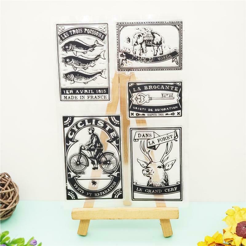 Retro Label Silicone Clear Seal Stamp DIY Scrapbooking Embossing Photo Album