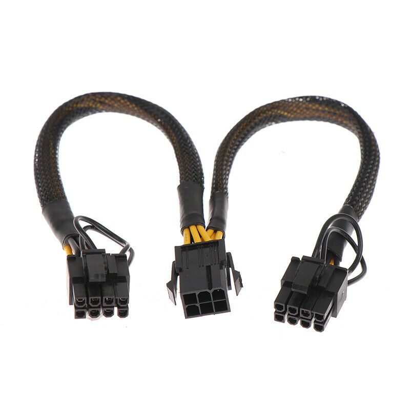 PCI-e 6Pin Female to Dual 8Pin (6+2) Male Graphics Card Express Power Ada.l8