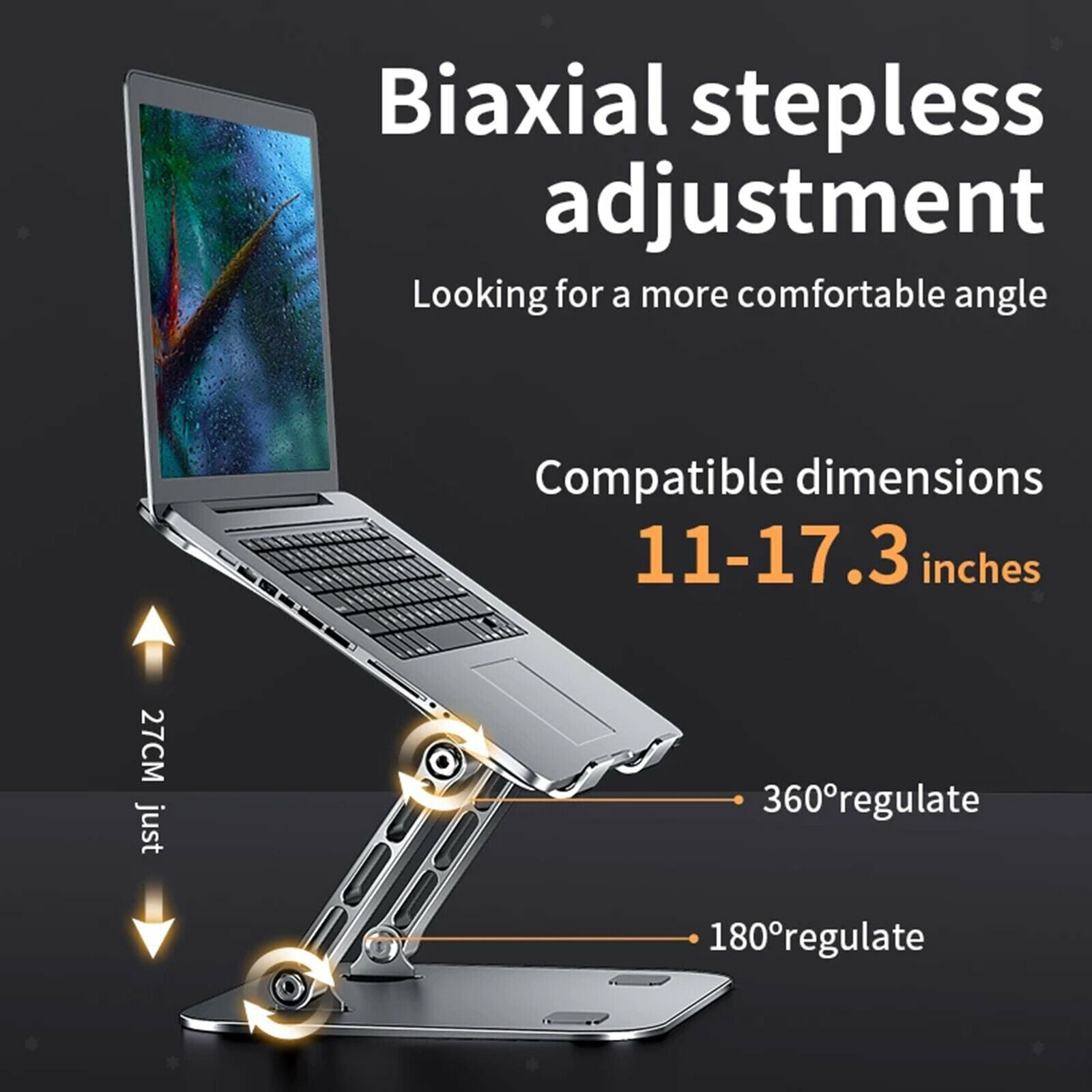 Adjustable Metal Computer Laptop Stand Holder Riser Aluminum Alloy