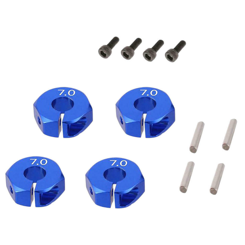 Replacement 12x7mm Wheel Hex Rim Hubs Metal Blue for RC4WD CC01 1:10 RC Car
